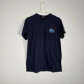 Vintage 90s Quiksilver Mullet T-Shirt Size Medium Navy Blue Surf Skater Grunge