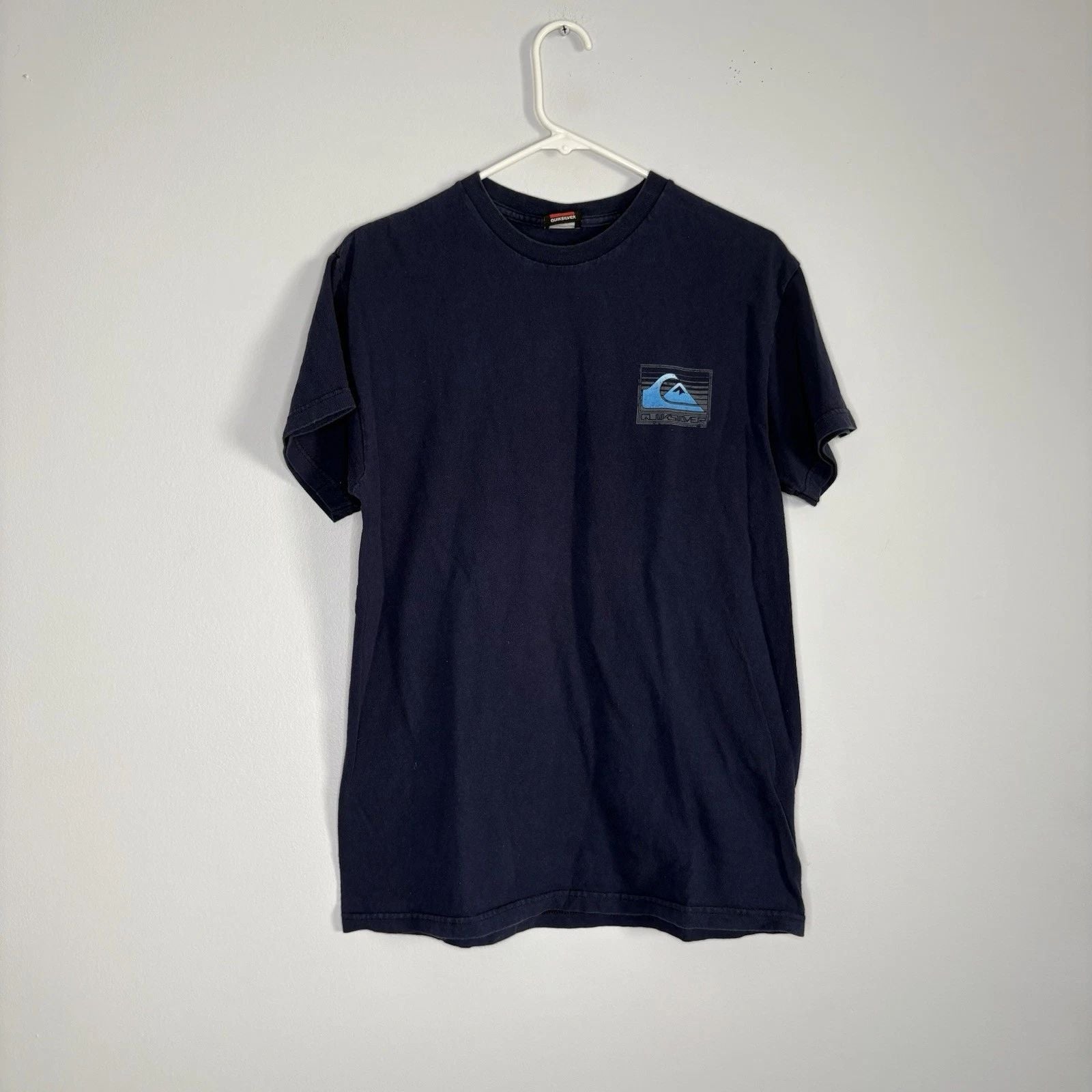 Vintage 90s Quiksilver Mullet T-Shirt Size Medium Navy Blue Surf Skater Grunge