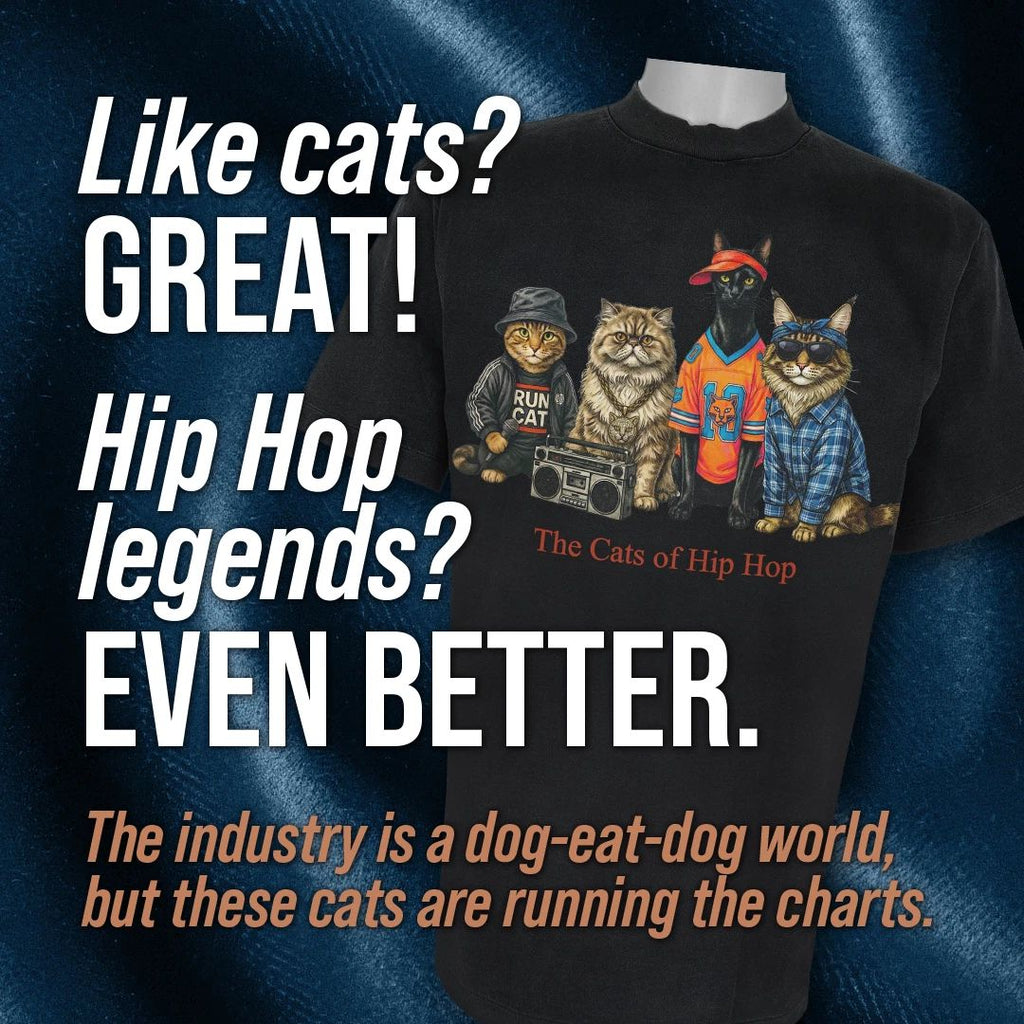 The Cats of Hip Hop - Paw Prints Tee