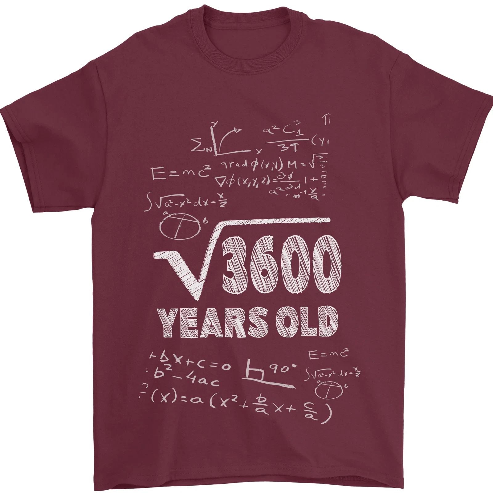 60th Birthday 60 Year Old Geek Funny Maths Mens T-Shirt 100% Cotton