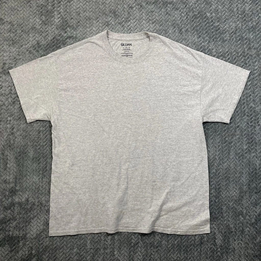 Gildan Blank T-Shirt Men's XL Gray Casual Streetwear Everyday Basic Cotton