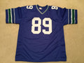 Custom Brian Blades Blue Mesh Football Jersey