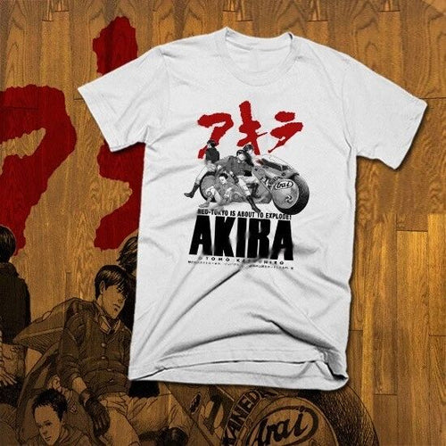 Akira Moto T-Shirt Neo Tokyo Vintage Cyberpunk Kanji Anime Japanese new tee