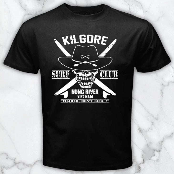 Kilgore Surf Club Apocalypse Now Movie Men's Black Graphic T Shirt