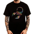 Colorful Poison Scorpion Trendy Printed Cotton Men's T-Shirt Top Tee Black White