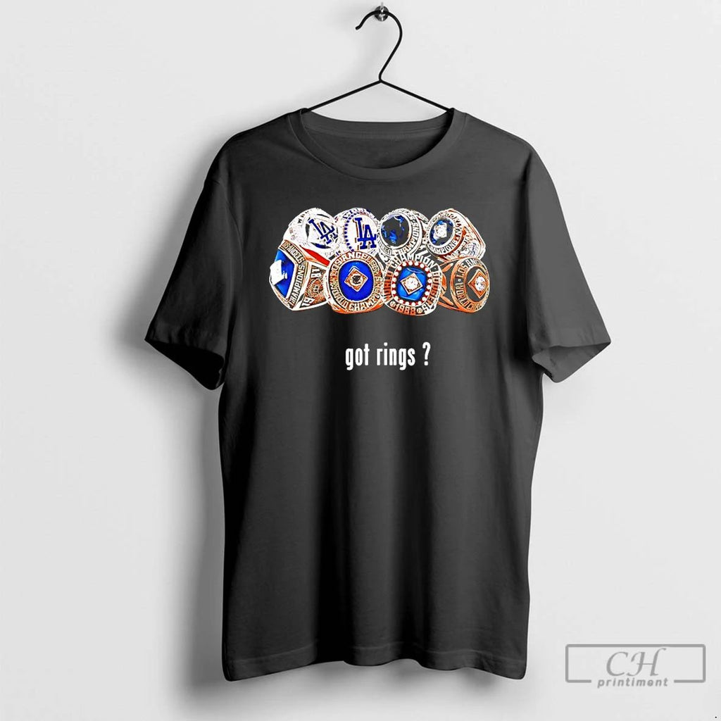 Classic Los Angeles Dodgers 2025 World Series Champions Got Rings T Shirts