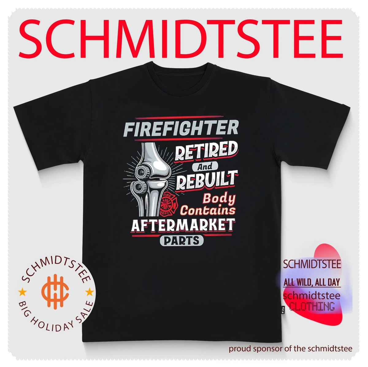 Retired Firefighter Rebuilt Body Contains Aftermarket Parts shirt