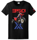 Black Honda 350X ATC 3 Wheeler T-shirt 350 X Tee