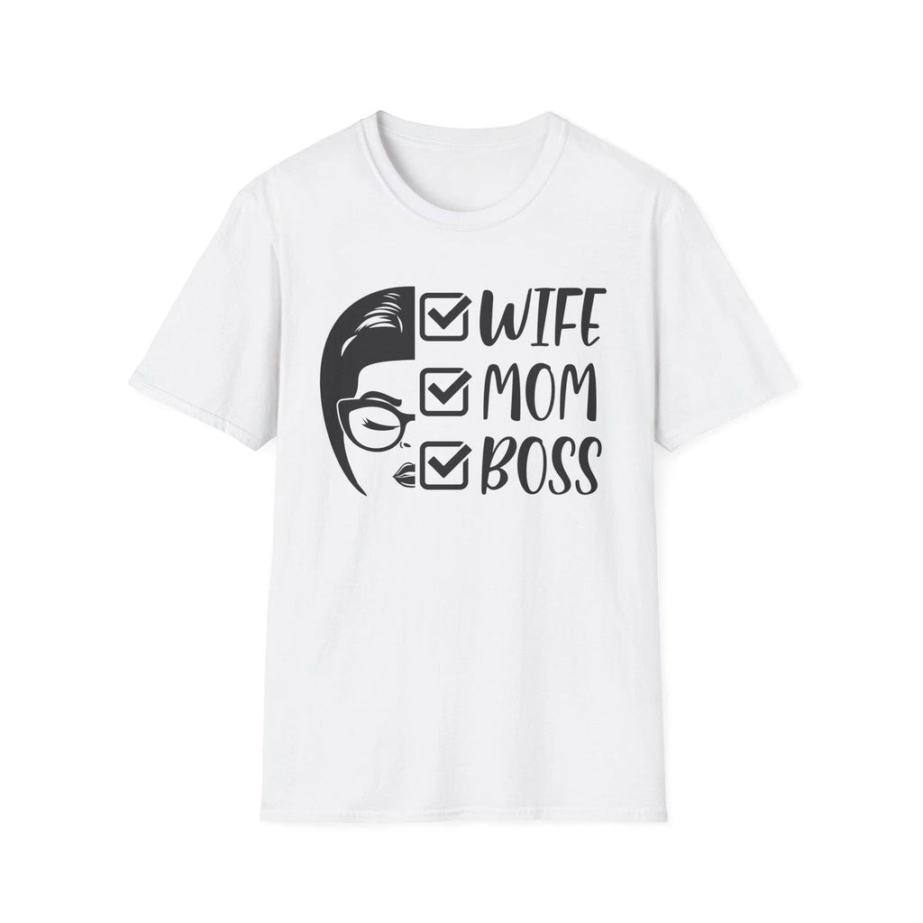 Wife Mom Boss T-Shirt | Momlife Checklist Graphic Tee