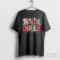 Premium Festive Holly Jolly Christmas Faux Yarn T Shirts