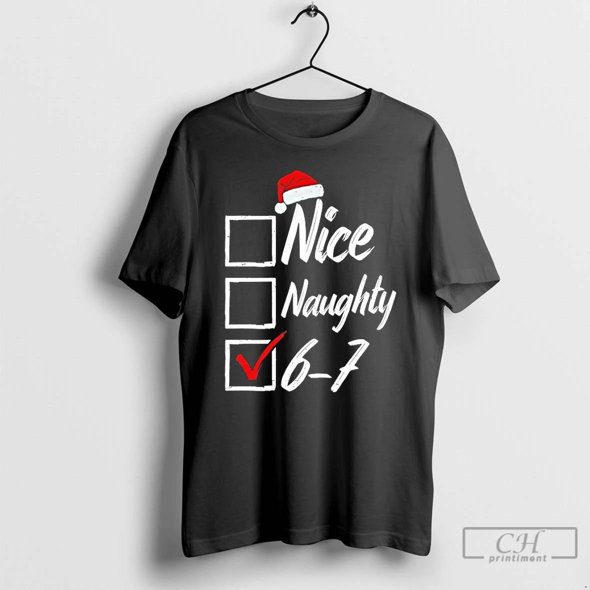 Premium 6 7 Nice Naughty 67 Christmas T Shirts