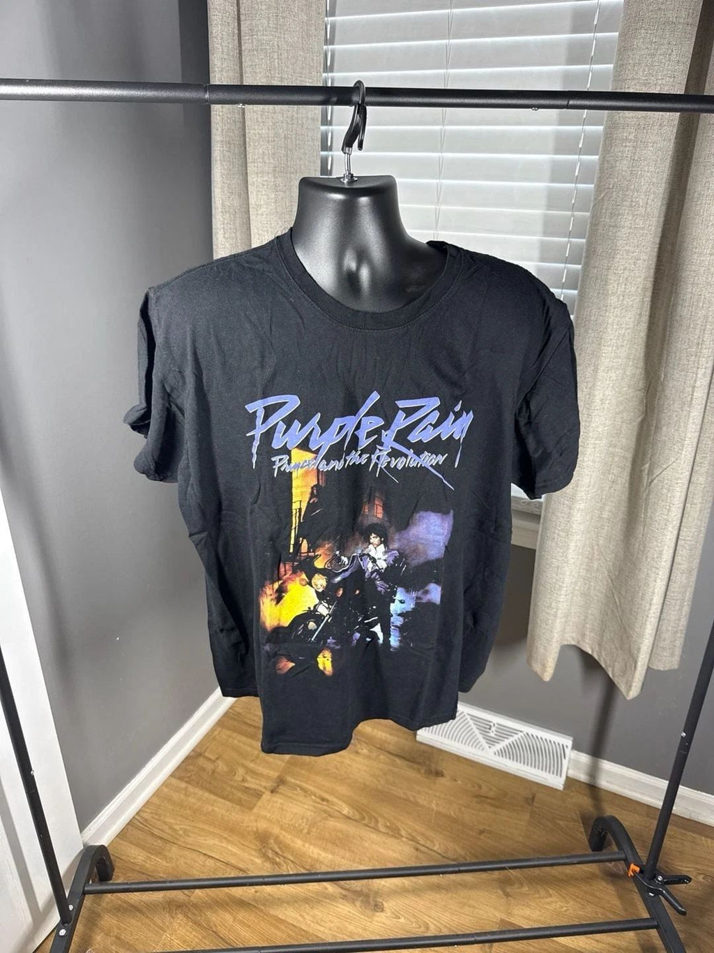 Prince and The Revolution Purple Rain Graphic T-shirt Black