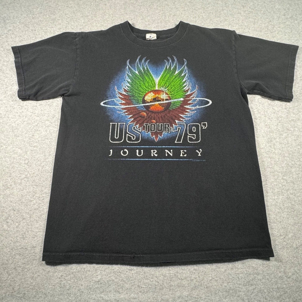 Journey Shirt Adult Medium Black American Rock Band US 79 Tour Music Mens Modern
