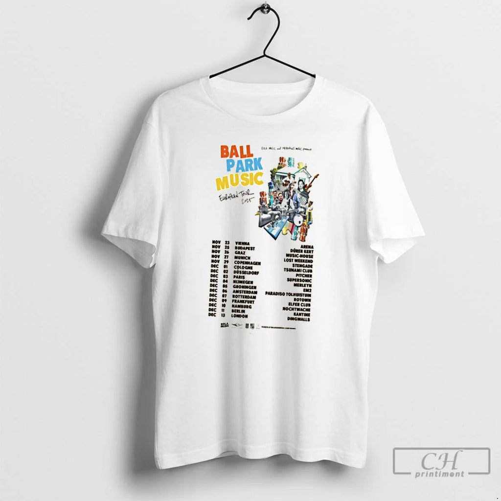 Classic Ball Park Music European Tour 2025 T Shirts