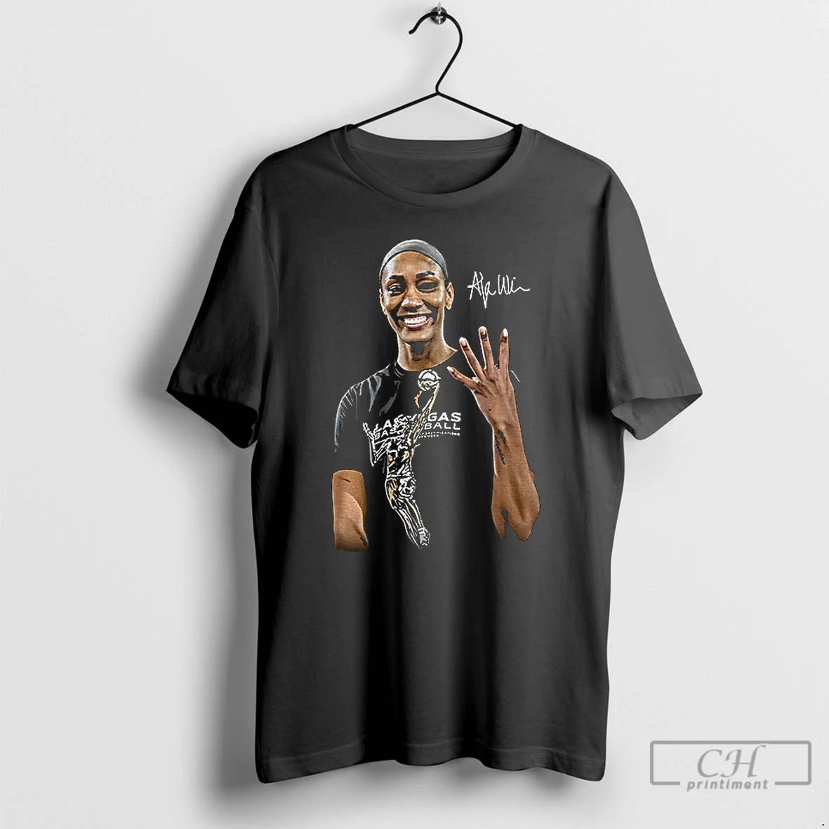 Classic Aja Wilson Las Vegas Aces Wnba Basketball 2025 Signature T Shirts