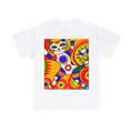 Dancing Cat Tee Abstract Cat Art T Shirt Unisex Heavy Cotton Tee Pet Lover