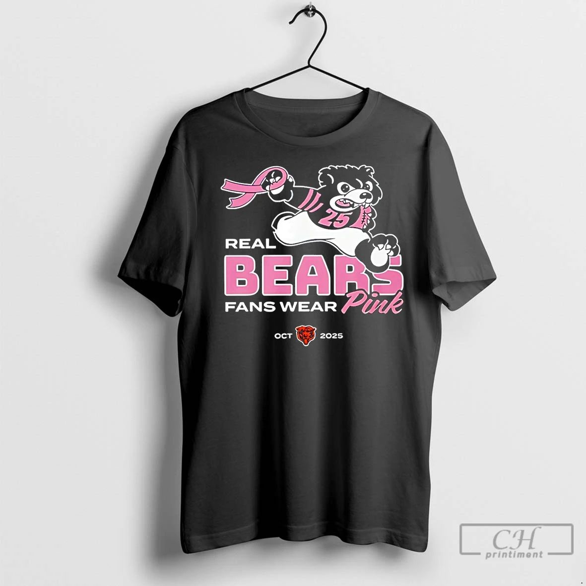 Classic Caleb Williams Real Bears Fans Wear Pink 2025
