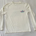 Chubbies T-shirt Long Sleeve Men Small White Surfer Graphic Print Sport Preppy