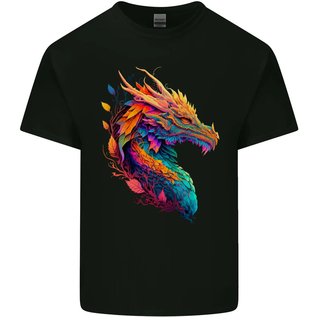 A Fantasy Dragon Mens Cotton T-Shirt Tee Top