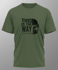 THIS IS THE WAY Mandalorian T-Shirt Tee Screen Printed Design New