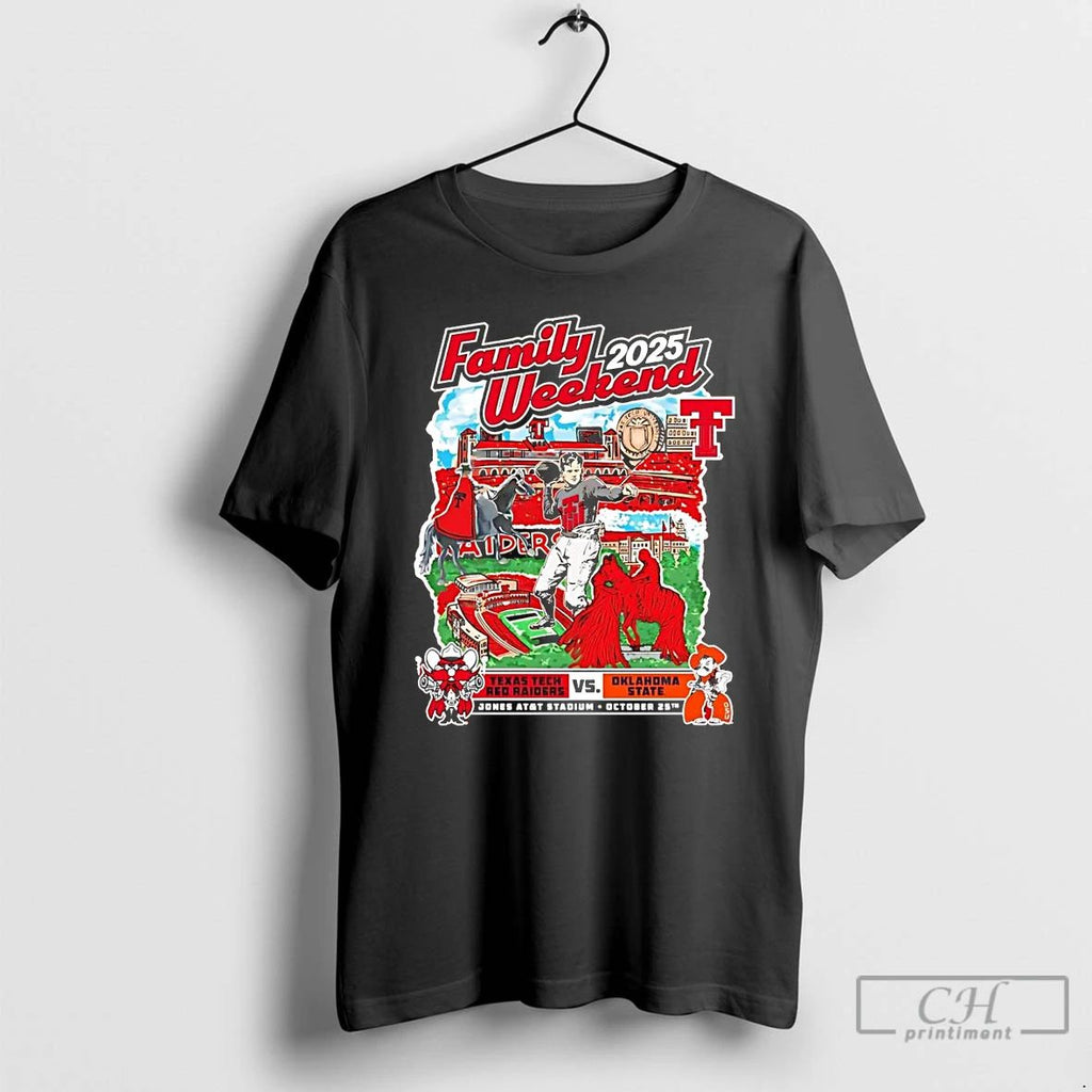 Classic Texas Tech Red Raiders Vs Oklahoma State 2025 Family Day T Shirts