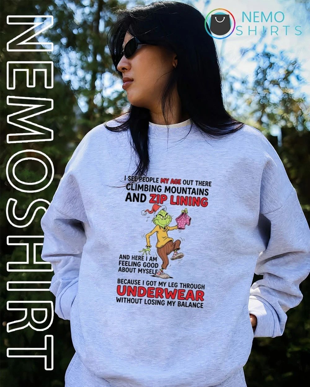 The Grinch Feeling Good About Myself Underwear Balance Quote shirt
