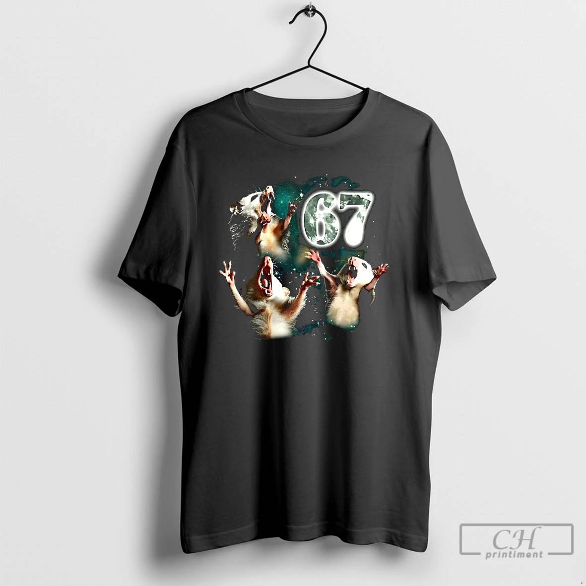 Premium Opossum 67 Howling At The Moon Meme T Shirts