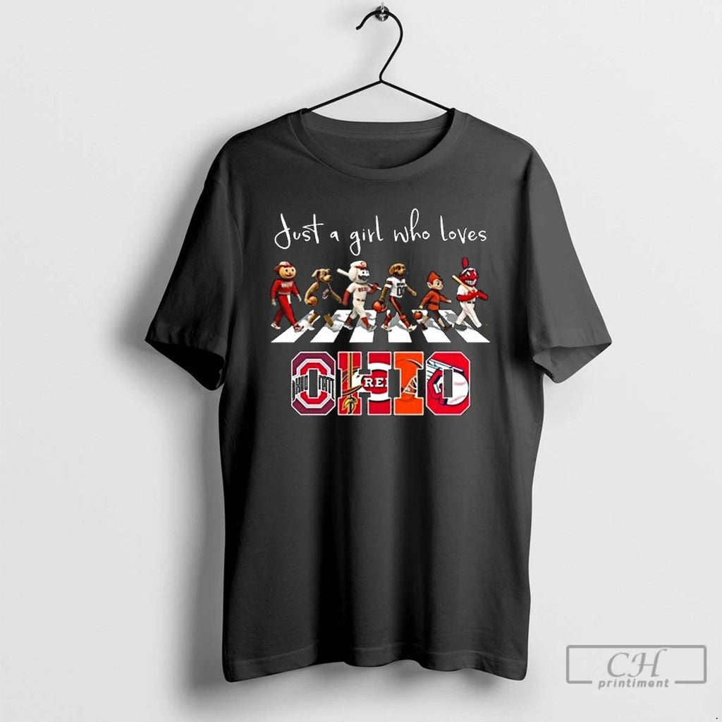 Classic Just A Girl Who Loves Mascot Ohio City Sports All Team 2025 Long Sleve