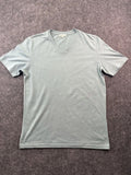 REISS Dusky Green V-Neck Short Sleeve T-Shirt Size S
