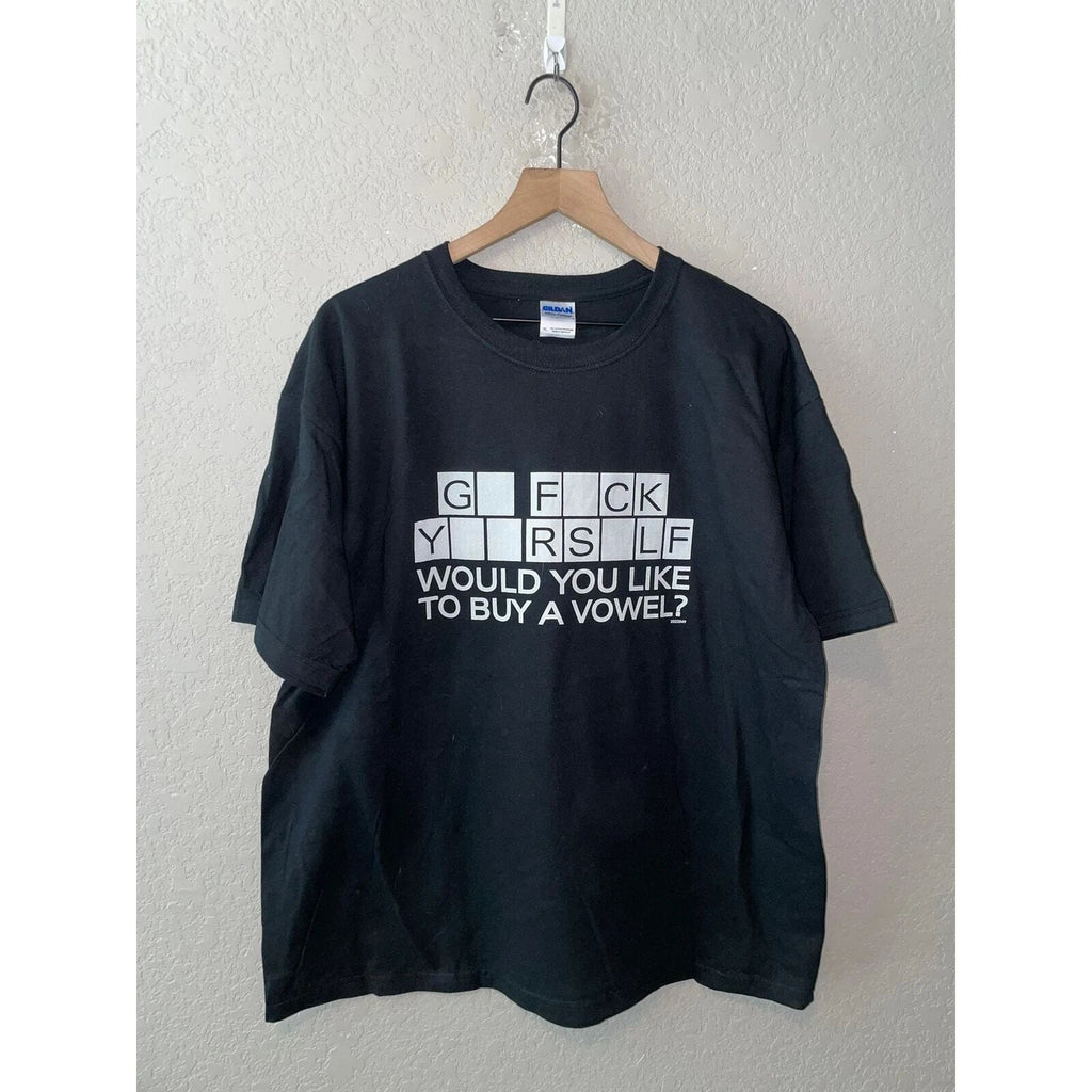 Vintage Go F Yourself Shirt Buy A Vowel Wheel Of Fortune Humor Tee Funny XL
