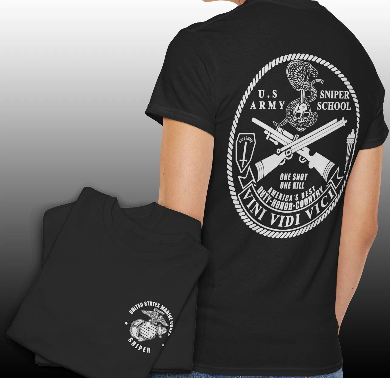 NEW SCOUT SNIPER School Challenge Coin Tshirt HQ Custom