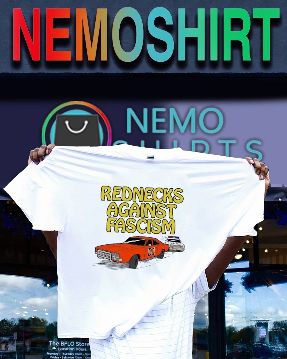 The Dukes of Hazzard Rednecks Against Fascism ICE shirt