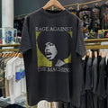 90s Rage Resist RATM X Angela Davis Washed T-Shirt Black L