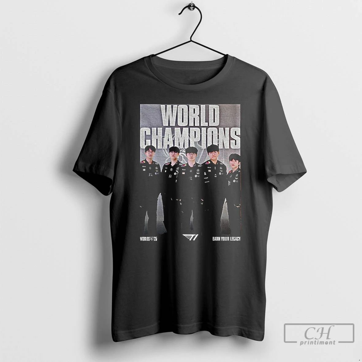 Premium T1 World Champions League Of Legends Worlds 2025 Victory T Shirts
