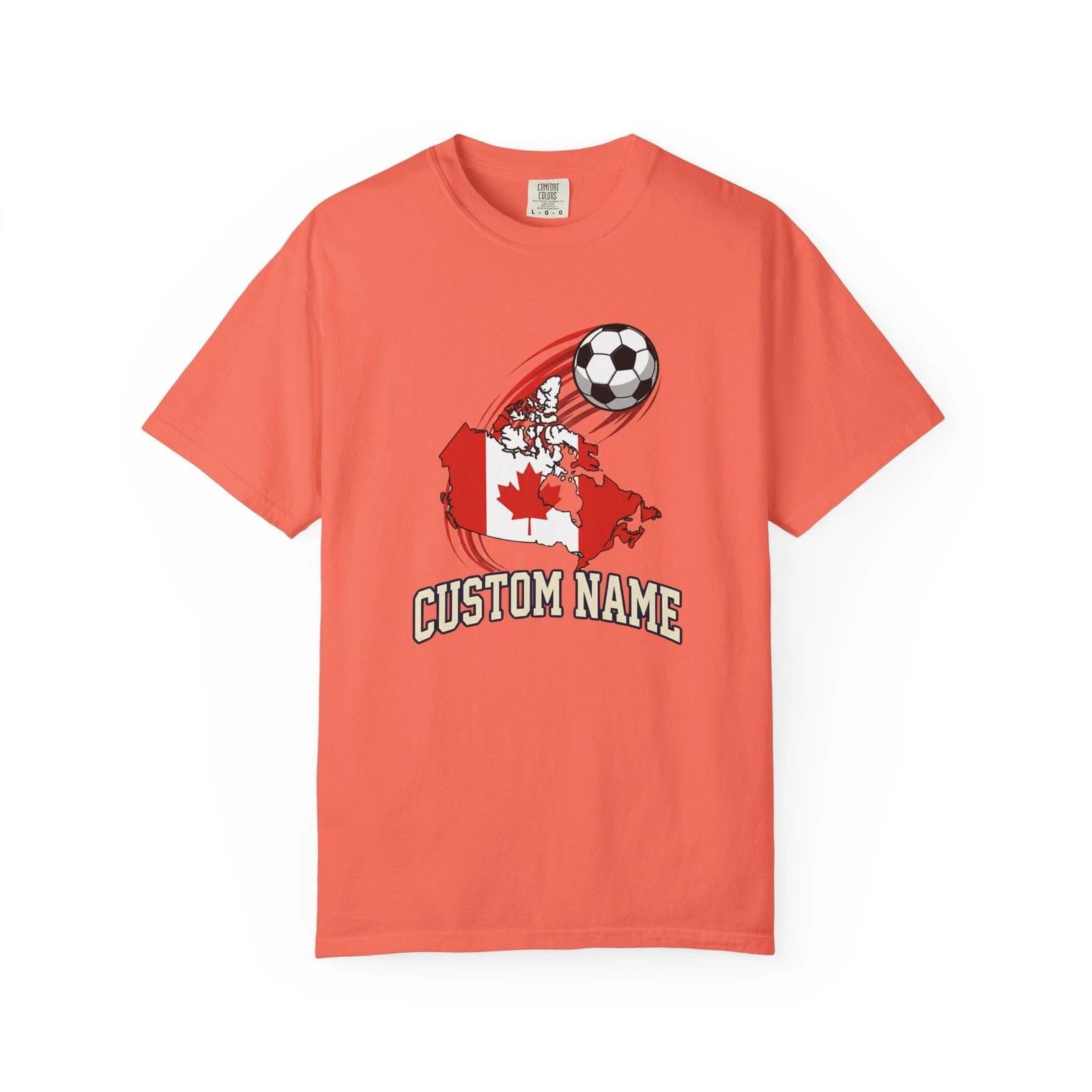 Custom Canada Map Soccer Shirt | Personalized Name Football Fan Tee | Maple