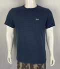 RVCA Blue with White Polka-dot Thick Cotton T-Shirt, Men's Size Large