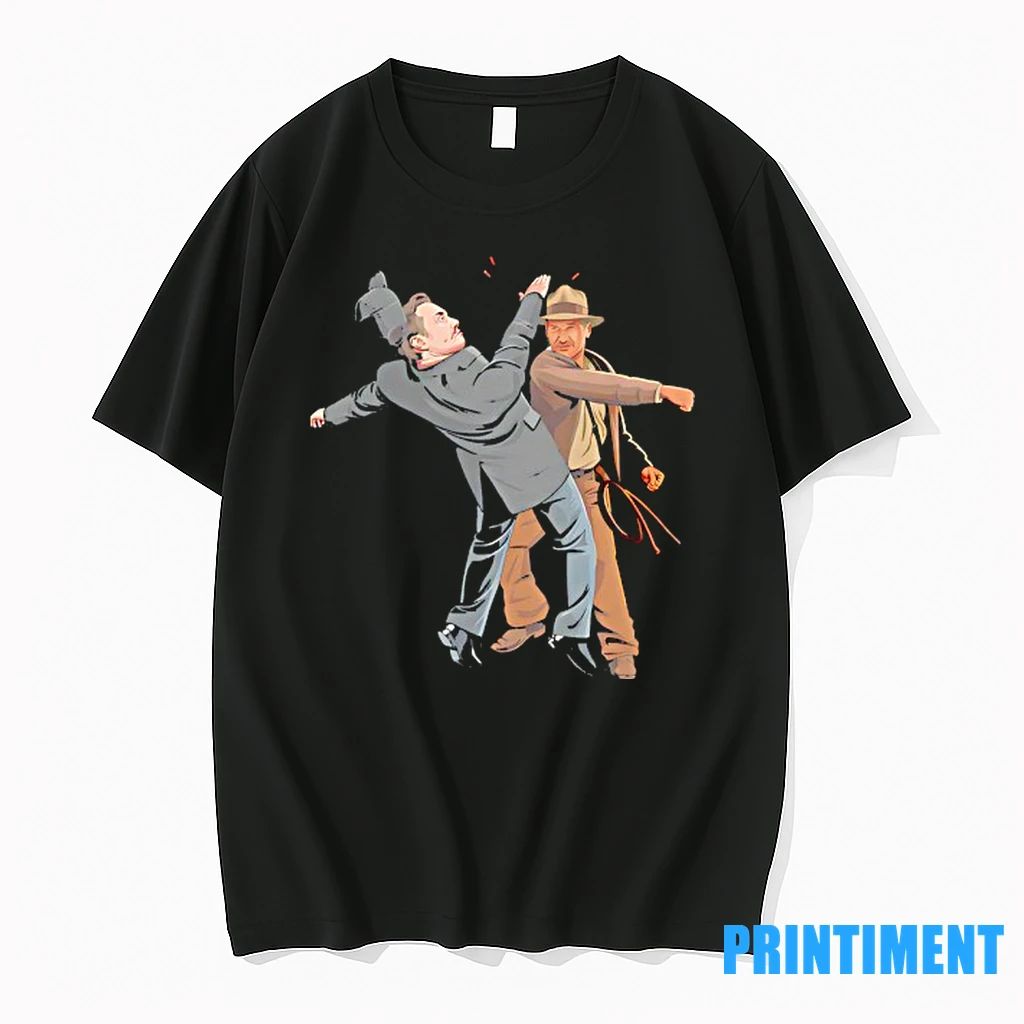 Indiana Jones Punching Elon Musk Tshirts Sweater