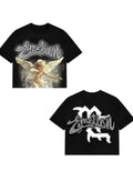 Camiseta Angel Cupid Graphic Tee Negra Streetwear Unisex M medium t-Shirt M Medi
