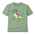Pop Art French Bulldog Yoga T-Shirt Downward Dog Meditation Frenchie Unisex Tee