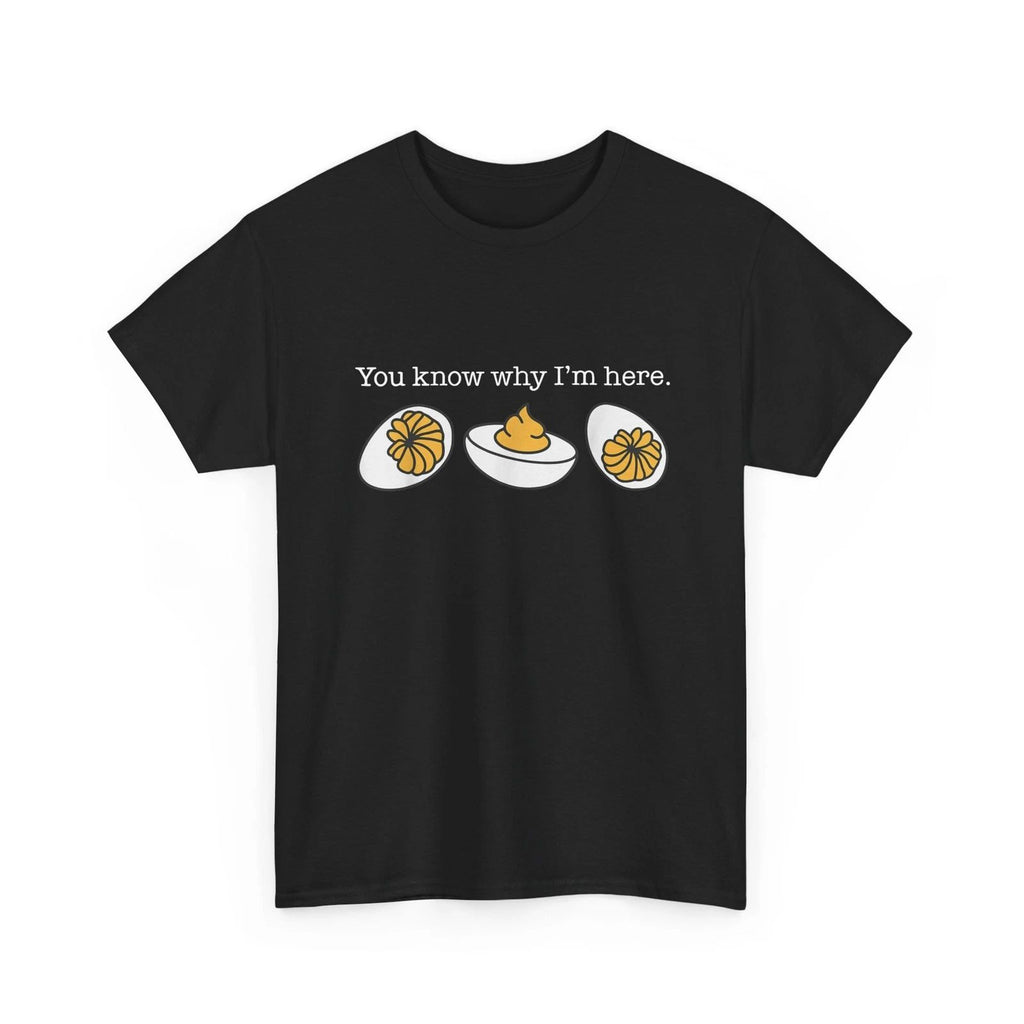 Retro Thanksgiving Dinner You Know Why I'm Here Deviled Egg T-Shirt