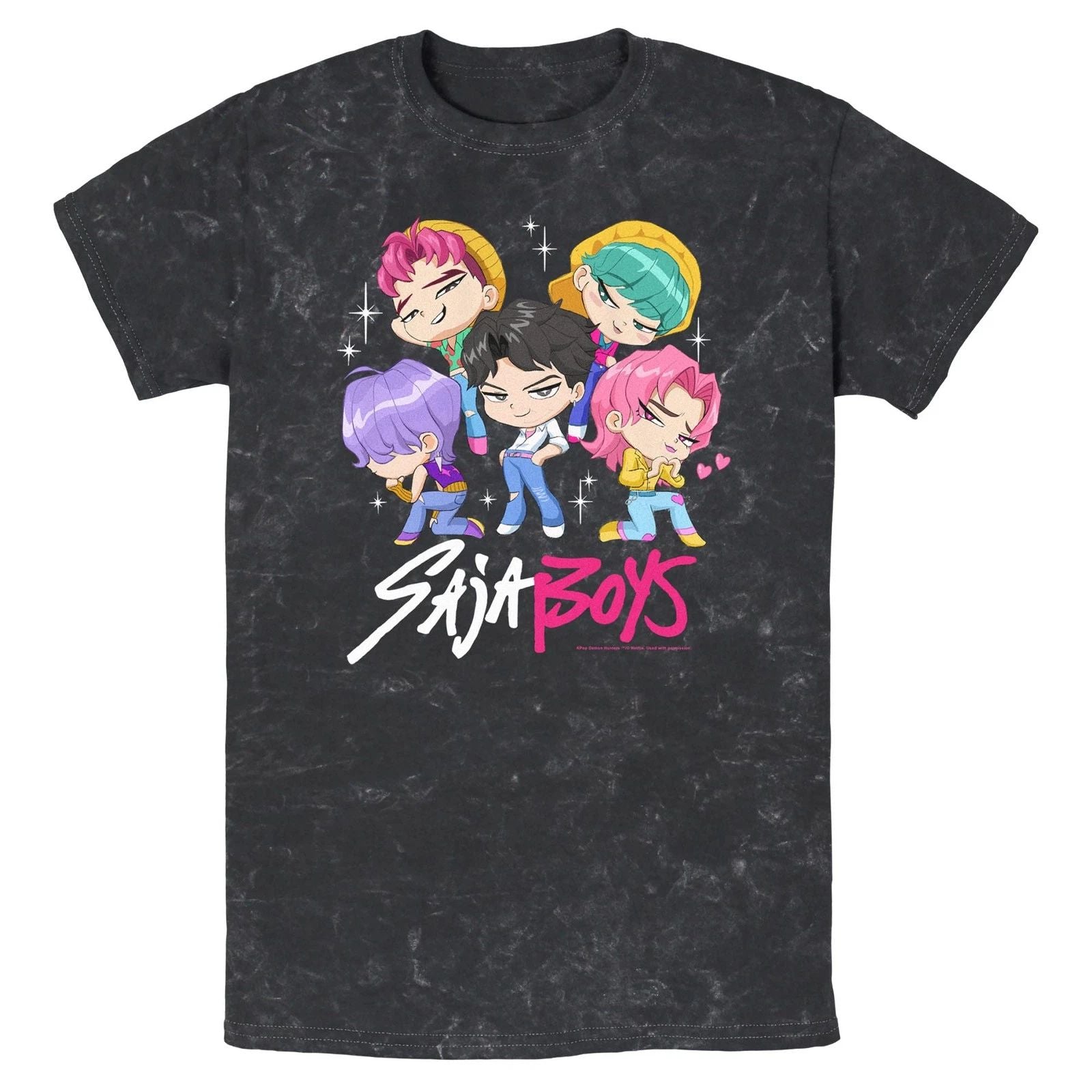 Men's KPop Demon Hunters Saja Boys Chibi Group T-Shirt