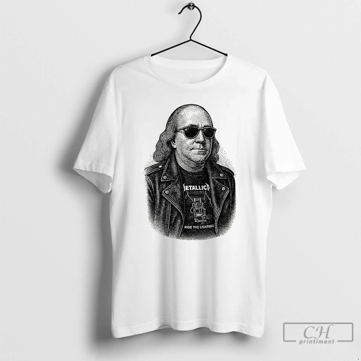 Classic Ben Franklin Ride The Lightning T Shirts