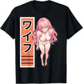 Anime Pink Hair Waifu T Shirt Size S - 5XL Gift For Friends