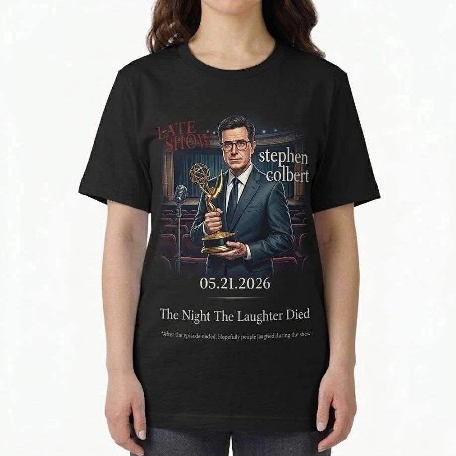 Rare! Stephen Colbert Late Show Shirt The Night The Laughter Died Graphic Tee