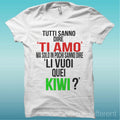 T-shirt Man " I Love You Li Would like To Quei Kiwi? " Gift Idea Road Happiness