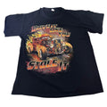Drive It Like You Stole It graphic tee flames skull car vtg y2k 90s