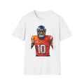 Quarterback Bo Nix Illustration T-Shirt | Number 10 Jersey