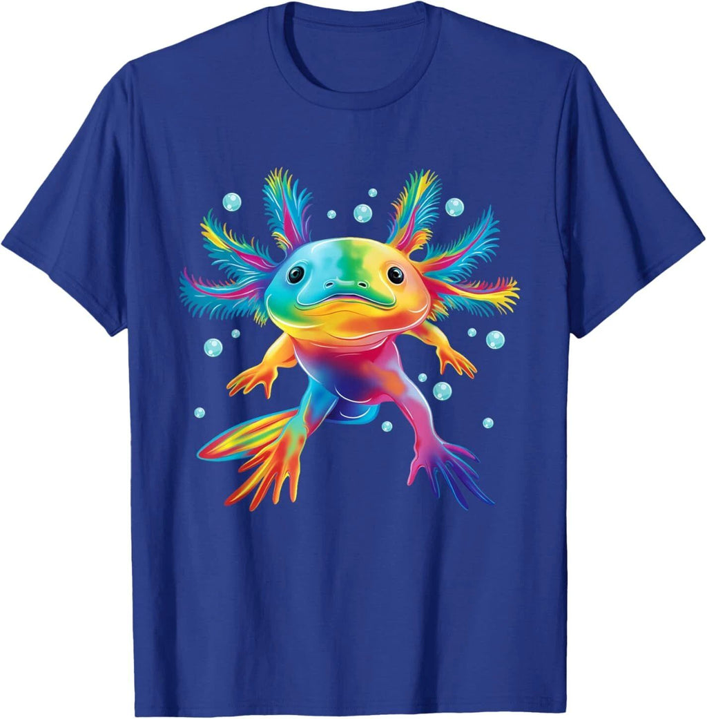 Cute Axolotl Colorful Axolotl Art Girls Boys Kids Women T-Shirt