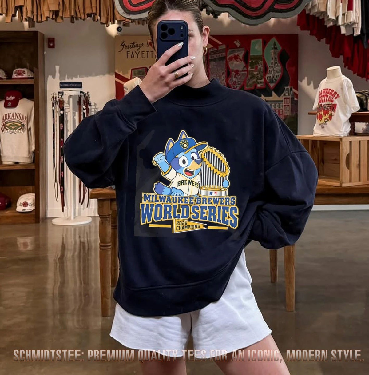 Milwaukee Brewers World Series Champions 2026 Bluey Holding Trophy shirt