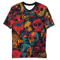 Men's Graphic T-Shirt: Colorful Skull Print, Trendy Crew Neck Tee